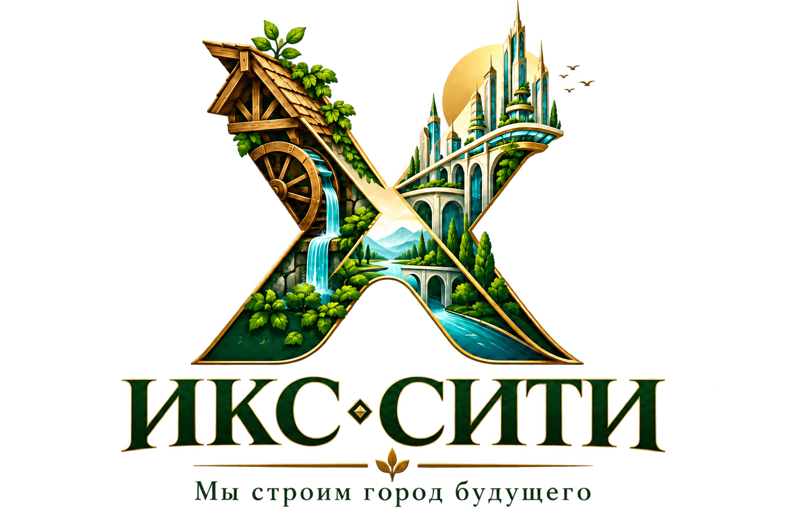 X-CITY — иллюстрация с полным логотипом